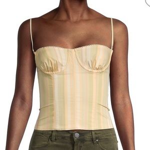 WeWoreWhat Yellow Striped Corset